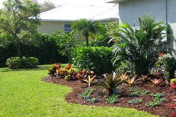 Landscaping design and installation at Fort Myers home by Sunman's Nusery.